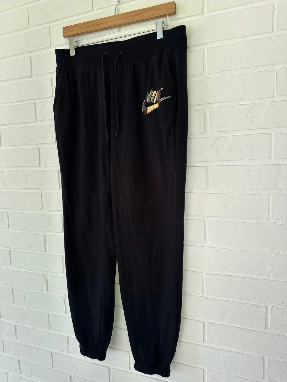 Nike women's black joggers Large